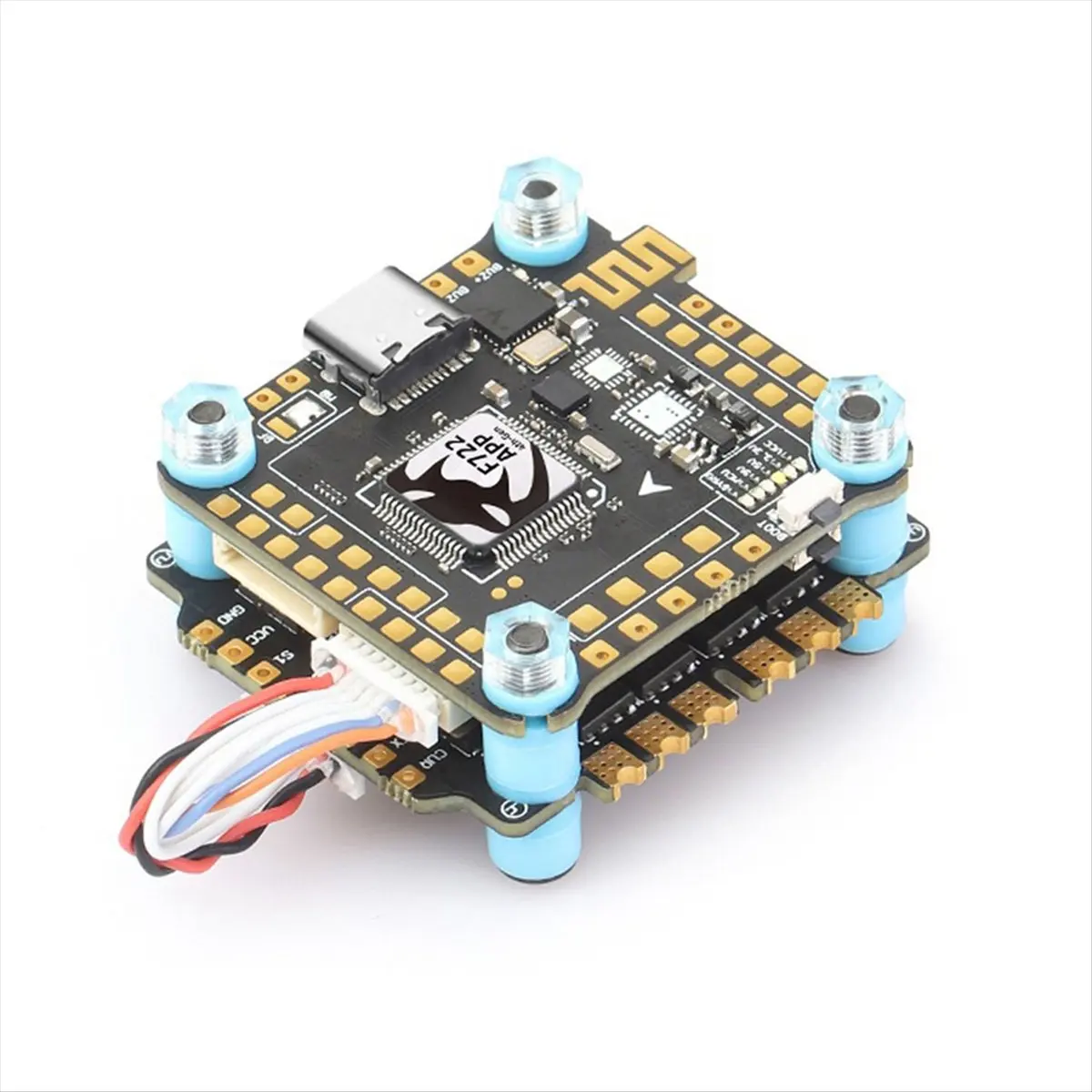 AT42 F722 APP FC&ESC FPV Stack F722 MK4 APP Flight Controller F55A 128K BLHeli32 ESC 3-6S Configure WIFI for RC FPV Drone