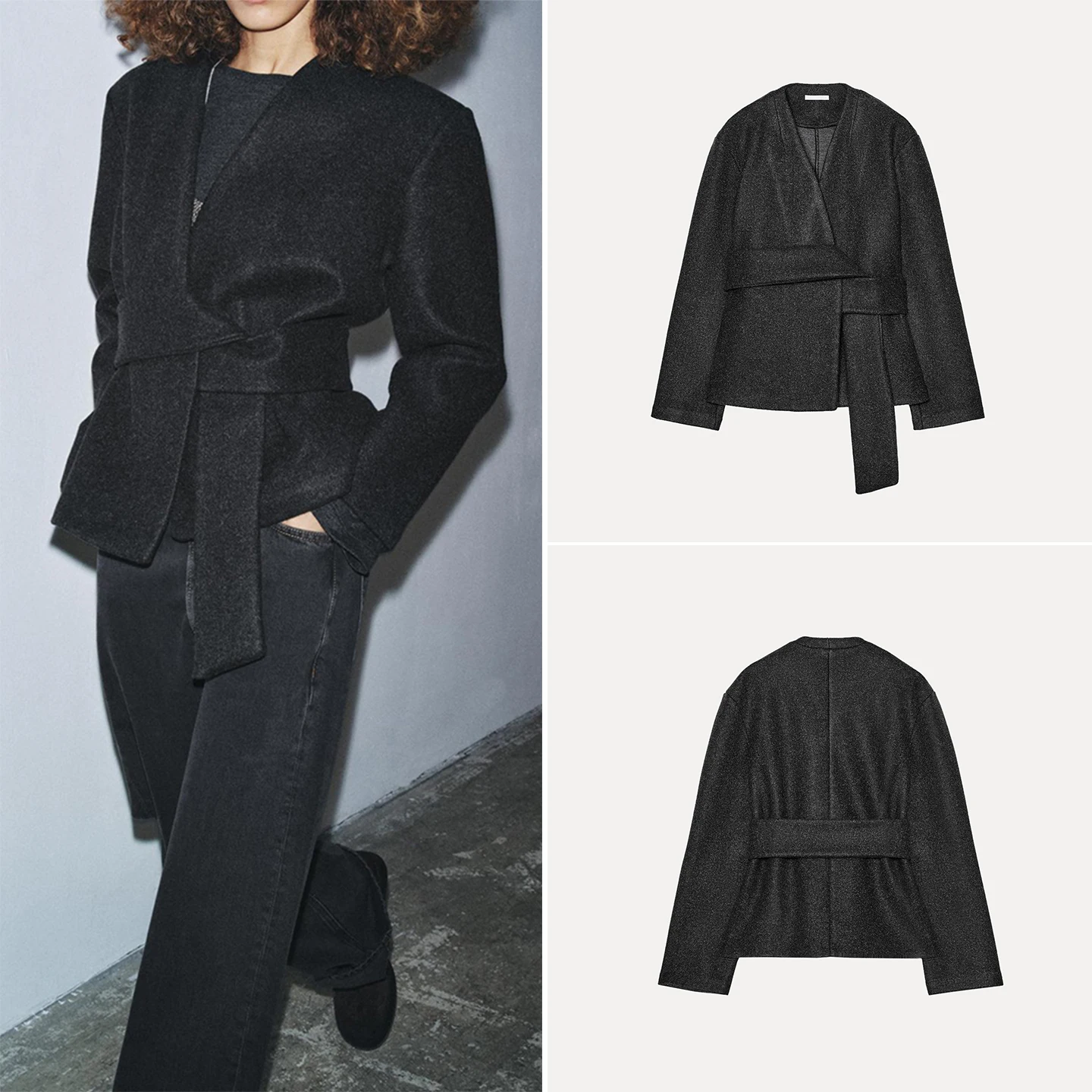 

Z 2025 New Faion Soft Tailored Coat with Belt Personali Slimming Women's Outerwear Ele Quali Chinese Brand