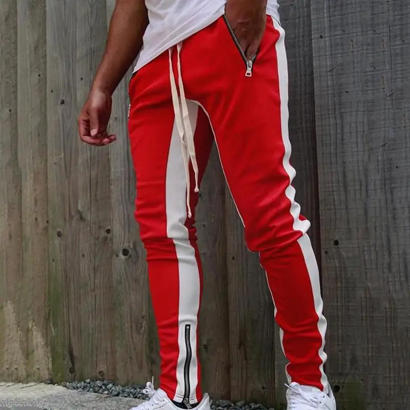 

New Men's Casual Sportpants Zipper Trousers Straight Leg Long Pants Youthful Vitali Sle Four Seasons Universal SICA Brand