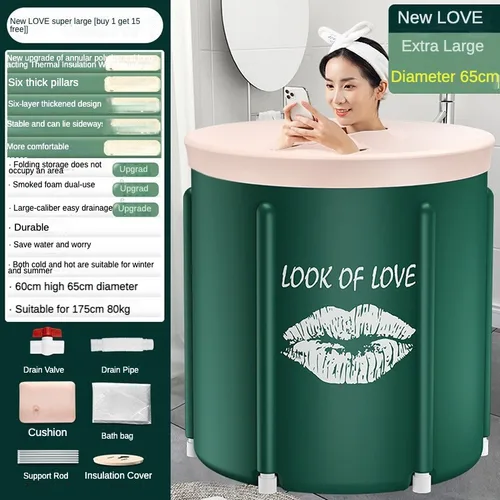 휴대용 접이식 목욕 양동이, 두꺼운 샤워 배럴, 대형 성인 욕조, 아기 수영장 단열, 가족 욕실, 스파 욕조 