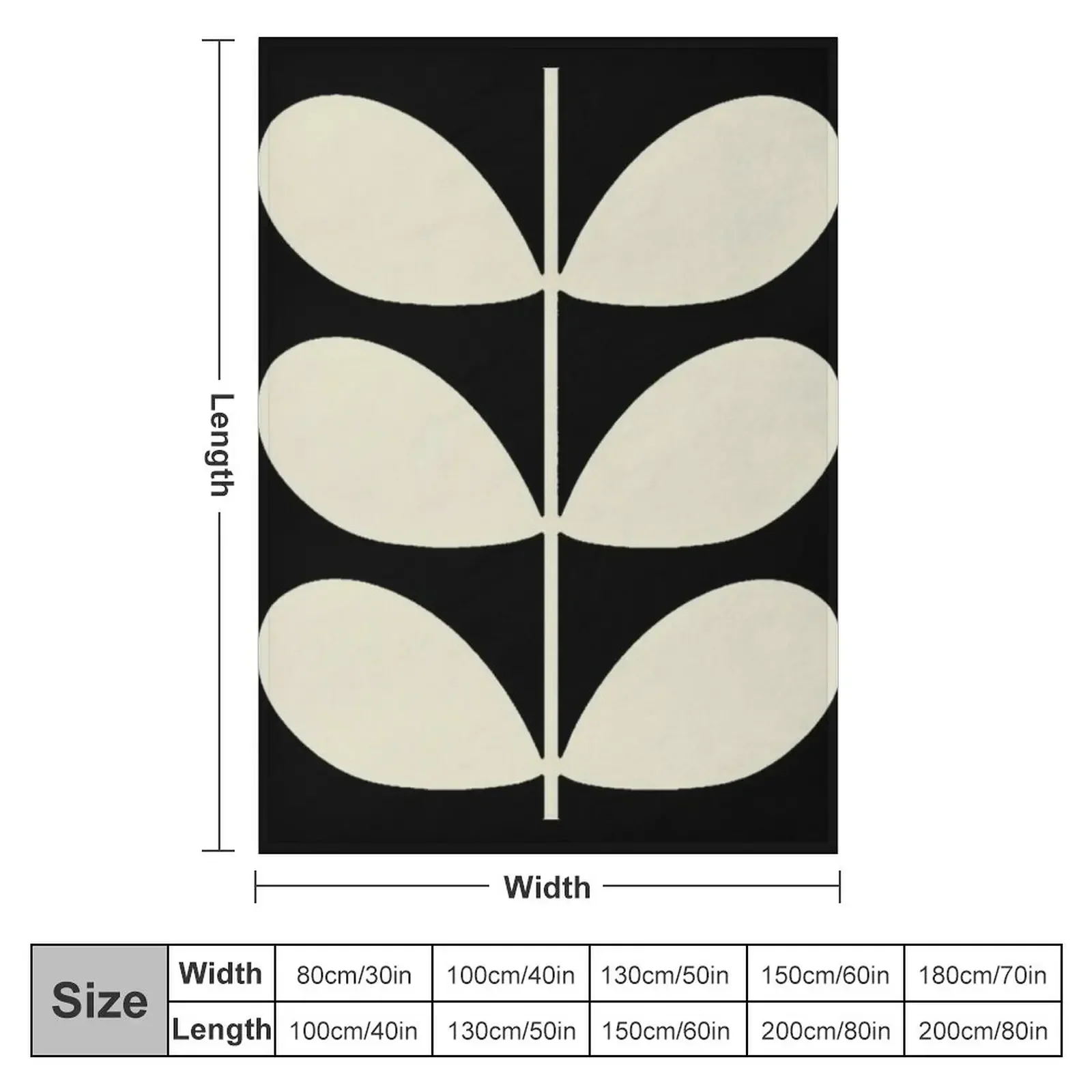 orla kiely multi stem, black,white,kiely pattern,orla kiely design Throw Blanket Beautifuls Camping For Decorative Sofa Blankets