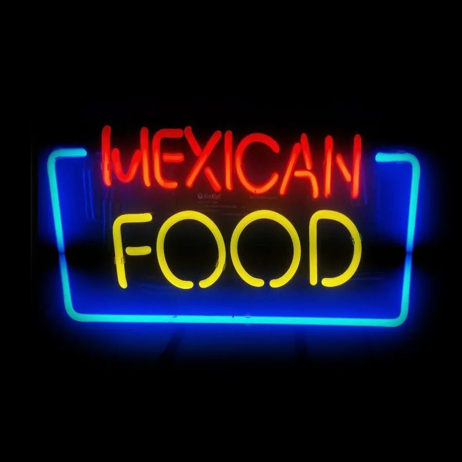 Neon Sign for Mexican Food Neon bulbs Sign Neon light Sign Hotel glass Tube Iconic Bulbs Party lamp Custom Restaurant Room Decor