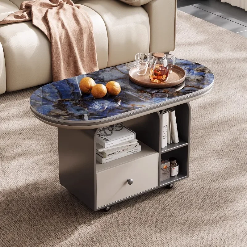 

Роскошный журнальный столик для гостиной, небольшой современный столик для хранения, прозрачные ящики, приставной столик, уникальная движущаяся мебель Mesas Bajas Postmodern