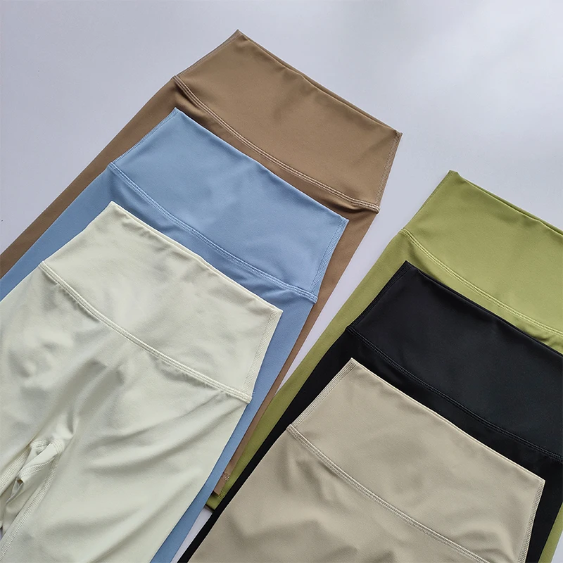 Hochgeschnittene Gaoshi-Thread Nude Sport-Lauf-Yoga-Caprihose für Damen, Schnelltrocknende Fitness-Laufshorts, Sommer-Hot-Shorts – Detail 15