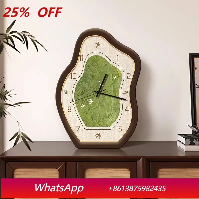 

LTT antique bird living room ornament clock retro table clock