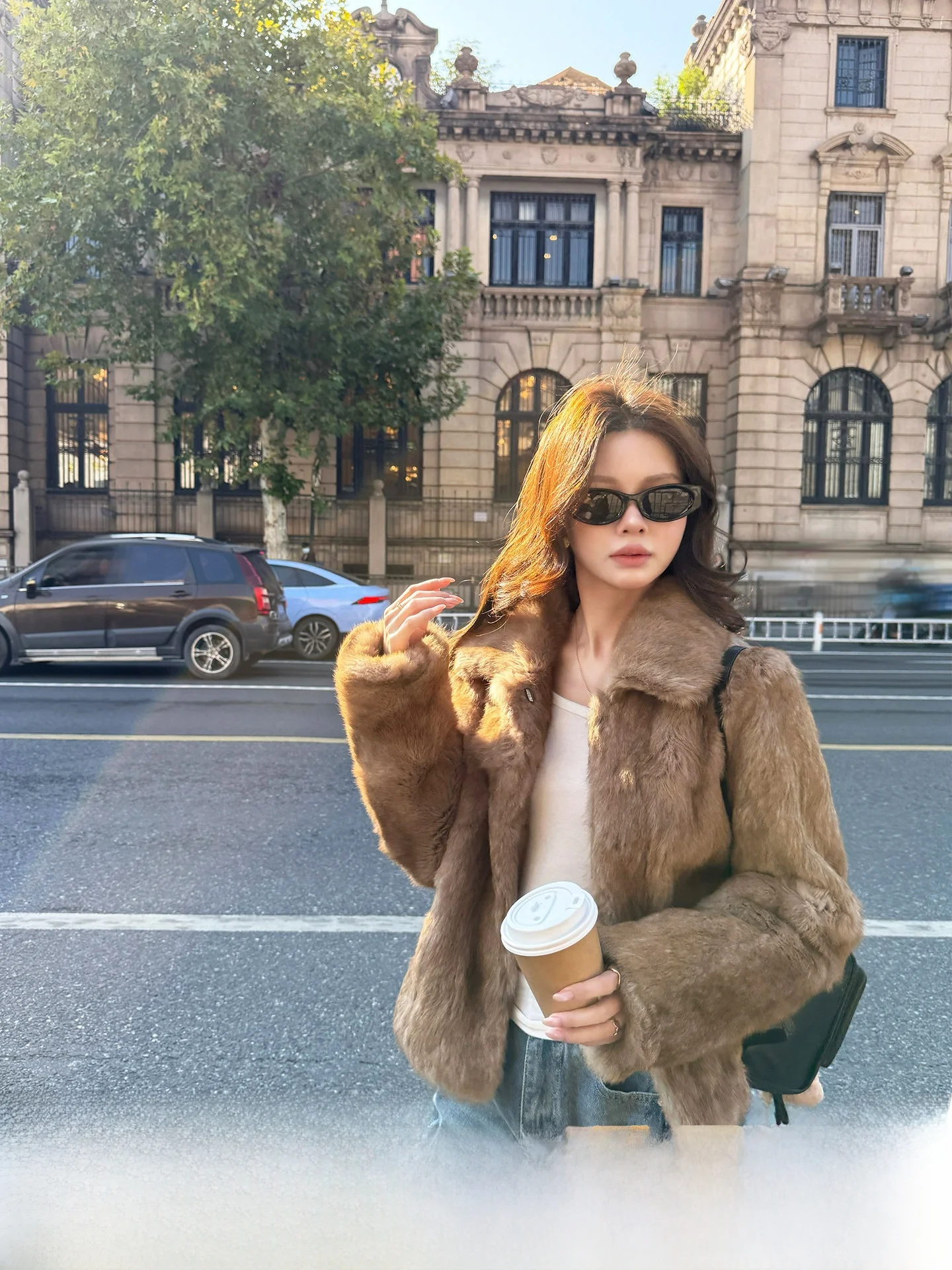 

Женская теплая куртка из цельного меха кролика Young Sle ort, дизайн California Art Academy, зимняя верхняя одежда