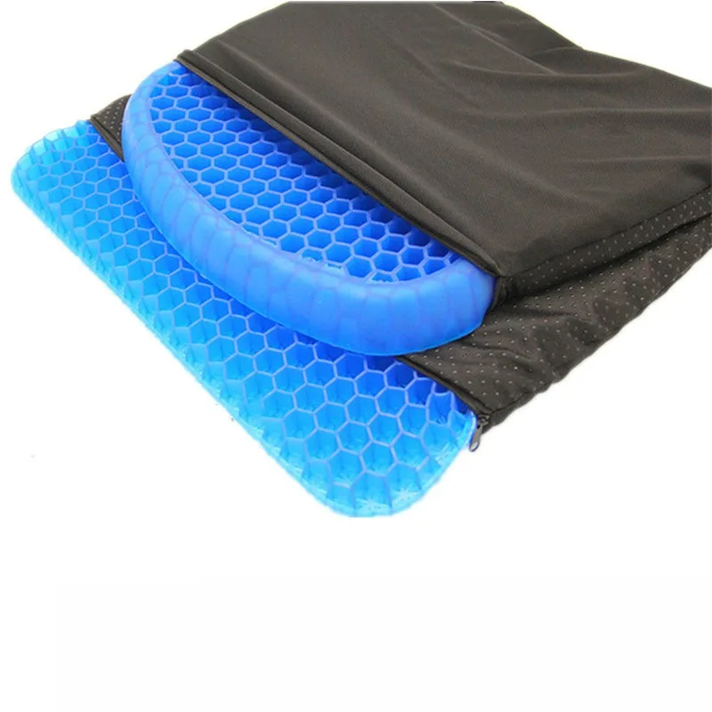 Gel Cooling Comfortable Cushion Double Faced Honeycomb Breathable Easy To Clean Non-Slip Cover For Home Office Car Wheelchair