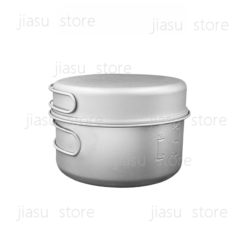 

Portable Titanium Cookware Set, Foldable Lightweight Multi-Pot for Outdoor Camping & Home Kitchen