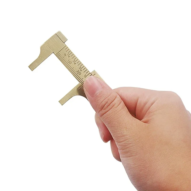 0-80mm Mini Brass Sliding Gauge Vernier Caliper High Qualtiy Measure Measurement Tool Pocket