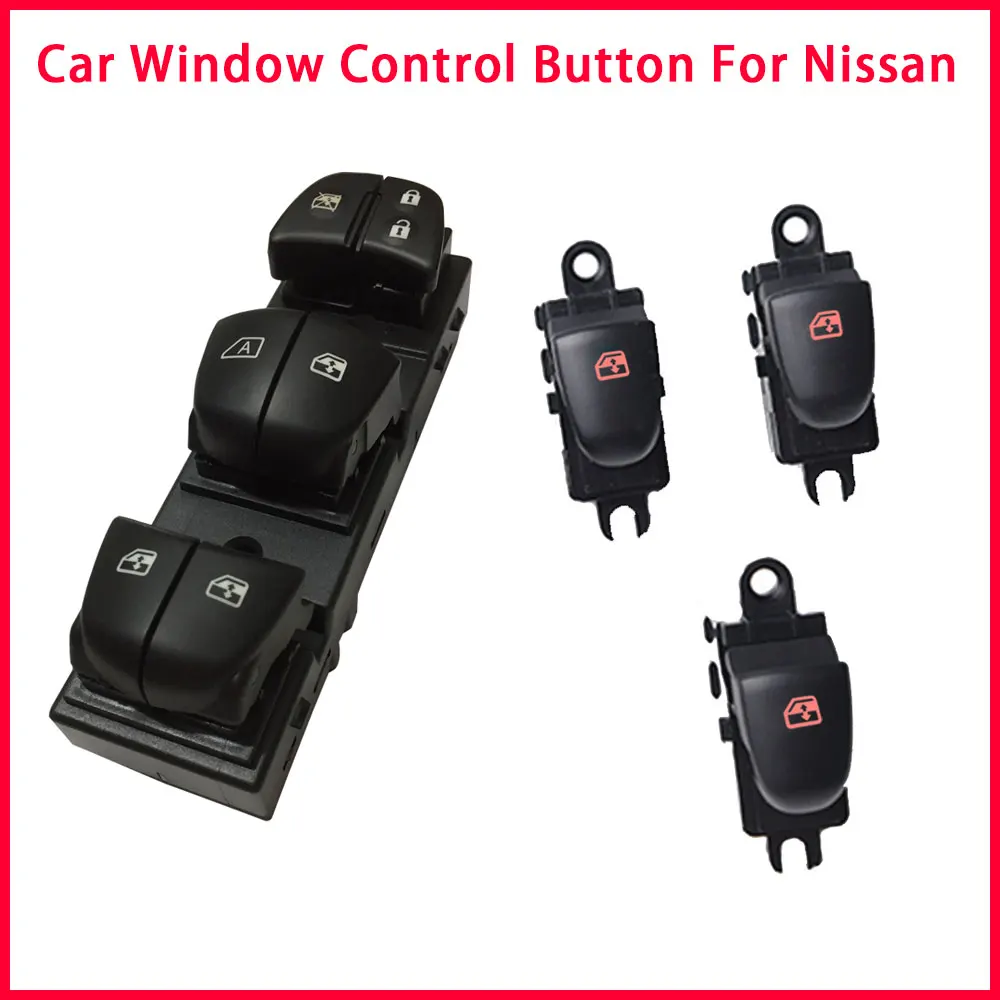 Car Power Window Switch Master Glass Lifter Button for nissan qashqai J11 x-trail T32 Leaf serena c26 c27 murano z52 accessories