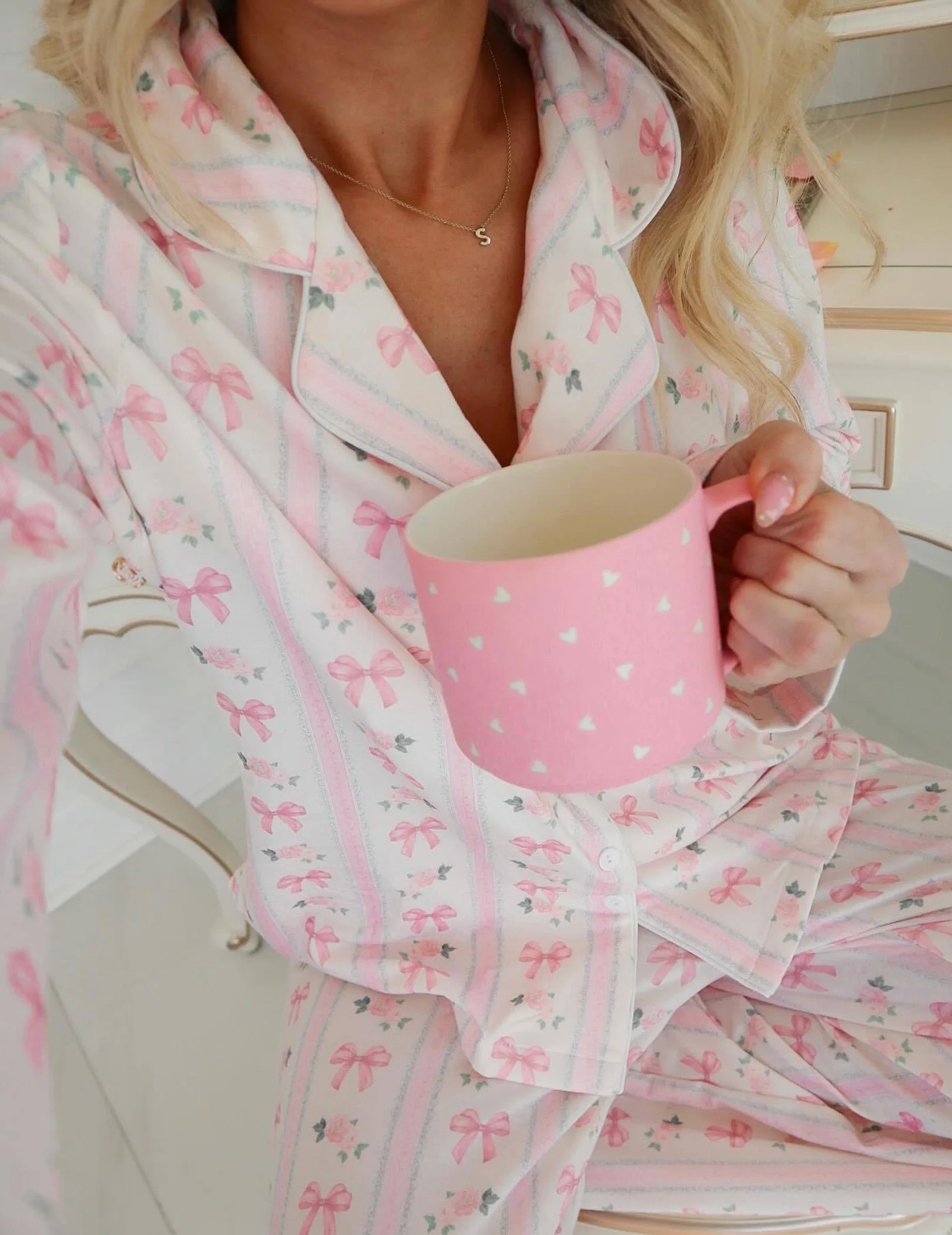 

Women Loungewear Pj Set Long Sleeve Top & Pant Sleepwear