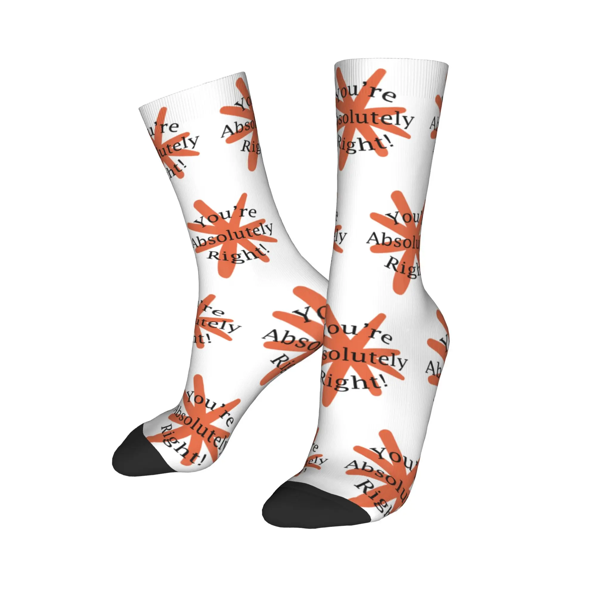 Casual  Men Women Socks Claude Code You're Absolutely Right  Product Soft  Graphic Dress Socks All Seasons