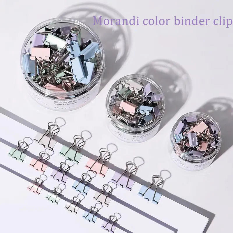 Morandi Color Swallowtail Clip Long Tail Clip Office Supplies Color Ticket Clip Data Test Paper Classification Clip