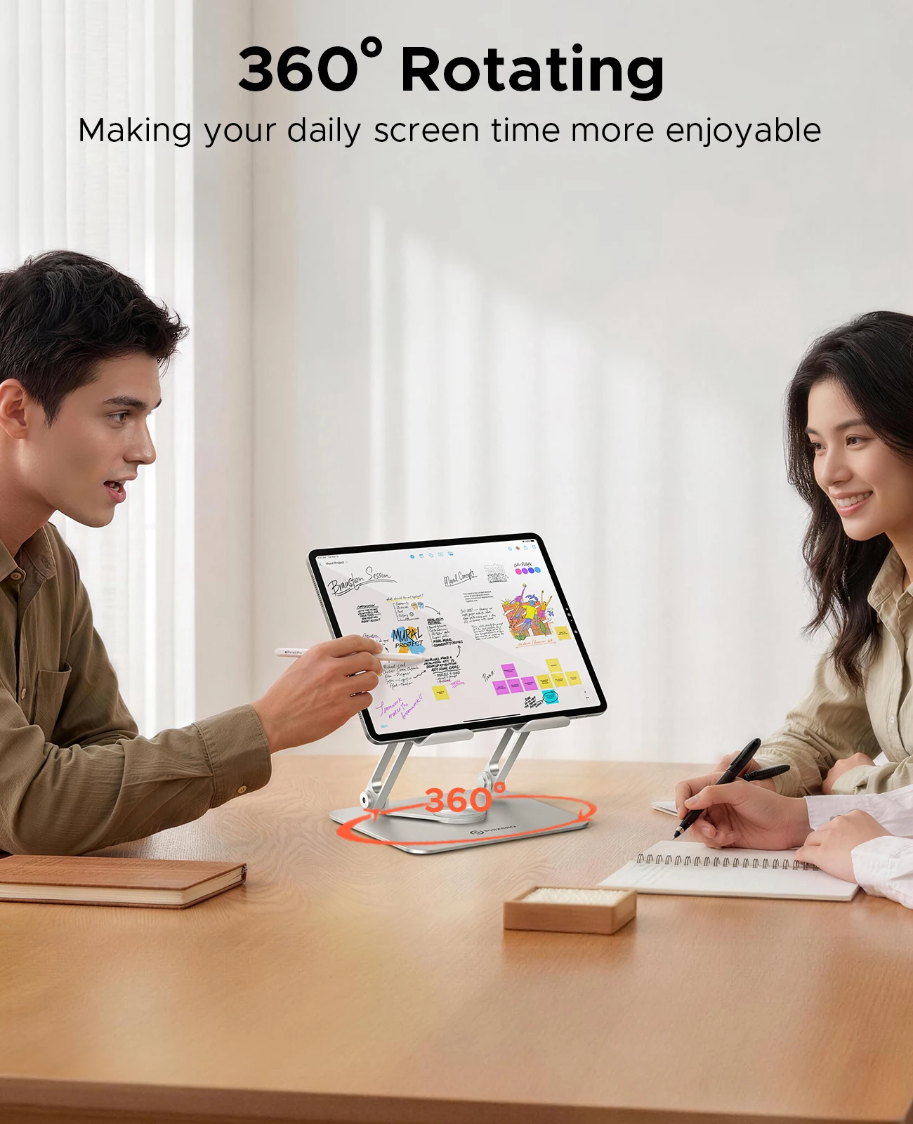 PHIXERO 360 ° Rotating Aluminum Alloy Heat Dissipation Flat Bracket Foldable & Adjustable For 12.9-inch iPad