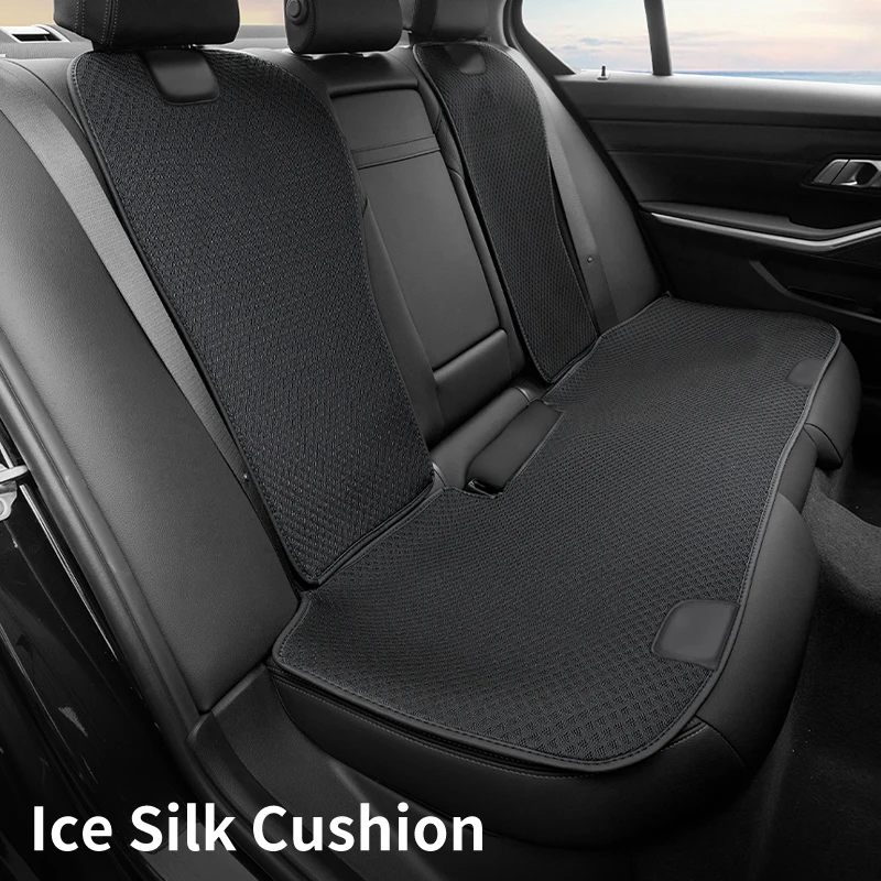 Car Ice Silk Seat Cover Front Rear Cushion Protector Pad For Lincoln MKZ MKX Aviator Navigator Continental MKC Voyager  Stickers view 2