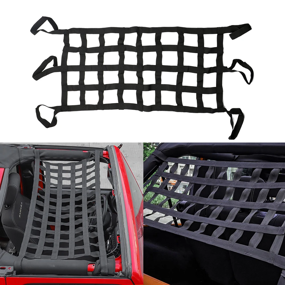 Car Roof Storage Net Mesh Cargo Net For Jeep Wrangler Retrofit accessories Tail Box Net Multifunction