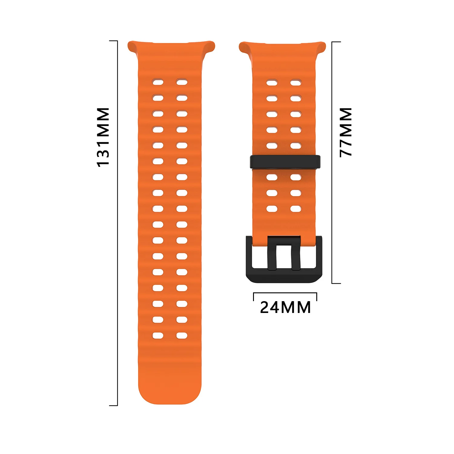 สายรัดข้อมือซิลิโคนแบบนิ่มสำหรับ Samsung Galaxy Watch 7 ultra 47mm สายรัดข้อมือผู้ชายแนวสปอร์ตสำหรับ ULTRA7 47mm ไม่มีช่องว่างปลายโค้ง