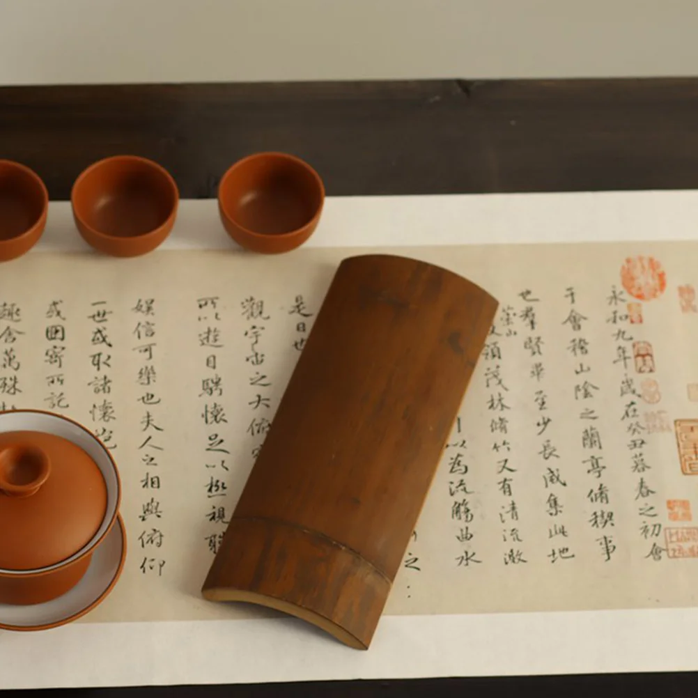 

Bamboo Tray Polished Tea Table Accessory for Home Office Countertop Decor Fresh Atmosphere Gift Housewarming