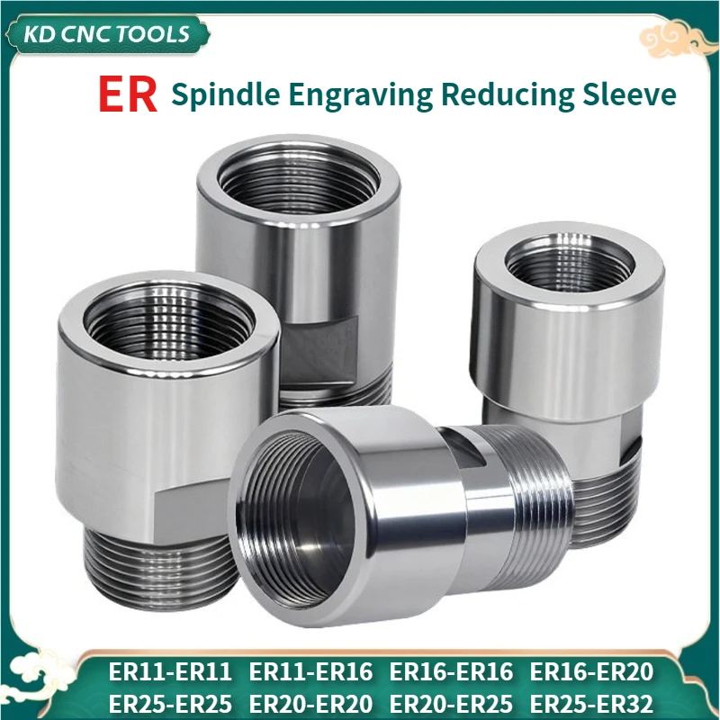 

Spindle Thread adapter ER11 ER16 ER20 ER25 ER32 Collet Chuck Spindle Motor Rotor Engraving Machine Spindle Motor Shaft Sleeve