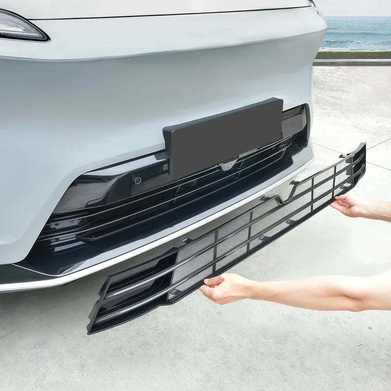 For NIO ES6 EL6 2025-Present Car Modify Front Buckle Insect Proof Net Auto Front Bumper Center Intake Grille Cover Accessories