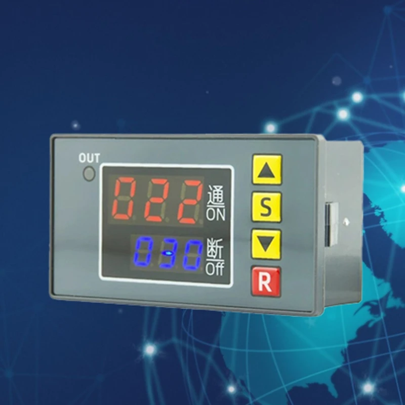 T3231 รีเลย์หน่วงเวลาแบบดิจิตอลมัลติฟังก์ชั่นจอแสดงผล LED Cyclic Timing Control Switch ปรับ Timing Relay,C ใช้งานง่าย