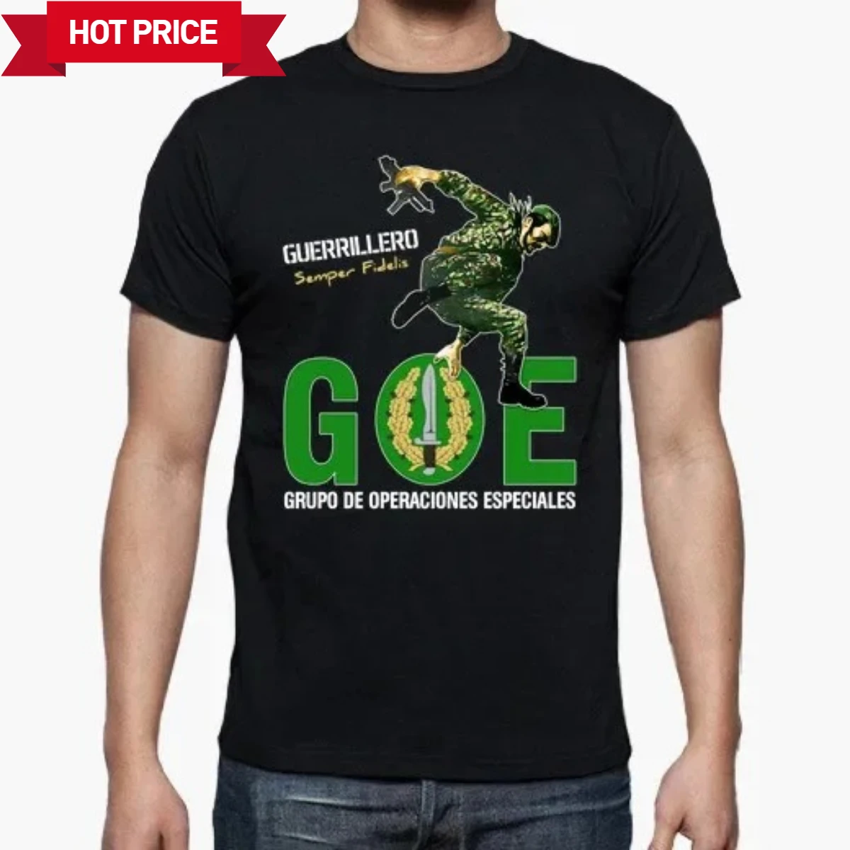 Guerrillero Semper Fidelis. COE Company Operaciones Especiales T-Shirt. Summer Cotton O-Neck Short Sleeve Mens T Shirt New S-3XL