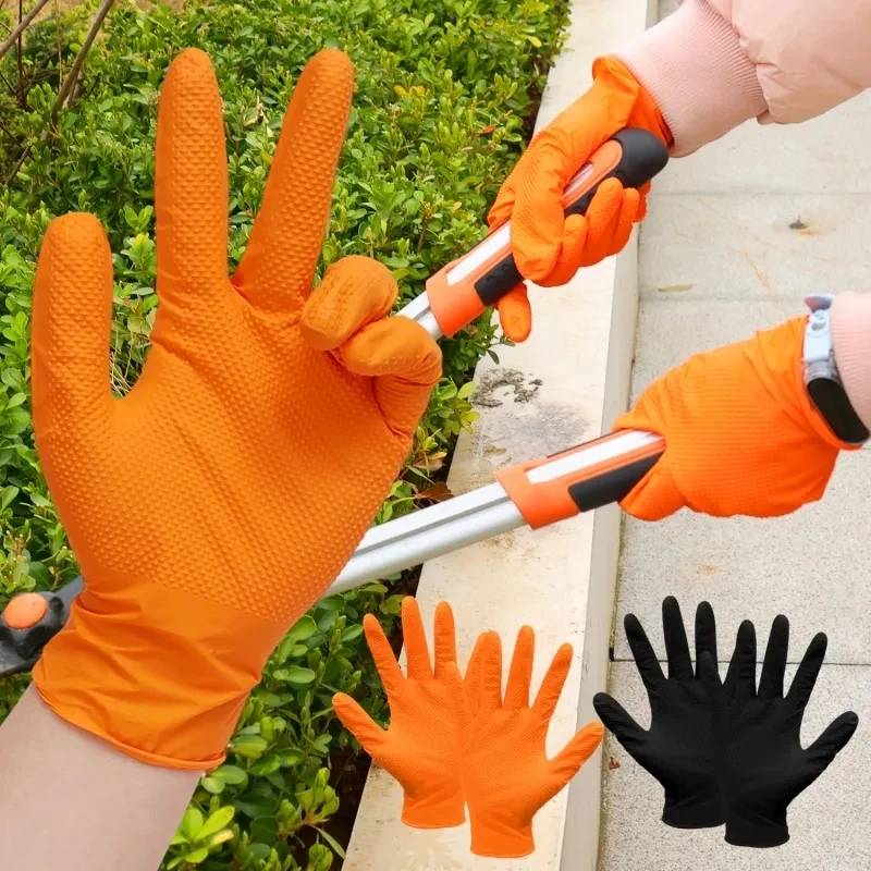 Сверхмощные оранжевые нитрилов – обзор и цена Disposable Gloves Nitrile