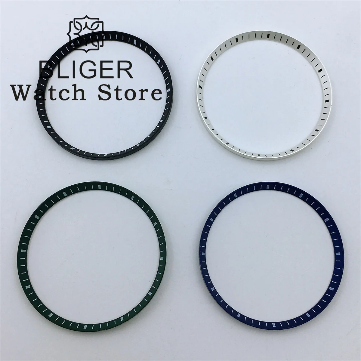 BLIGER Watch Case Parts 31.4mm*28.4mm*2.2mm Chapter Ring Monochrome Steel Chapter Rings Suitable For 42mm Royal Oak Watch Case