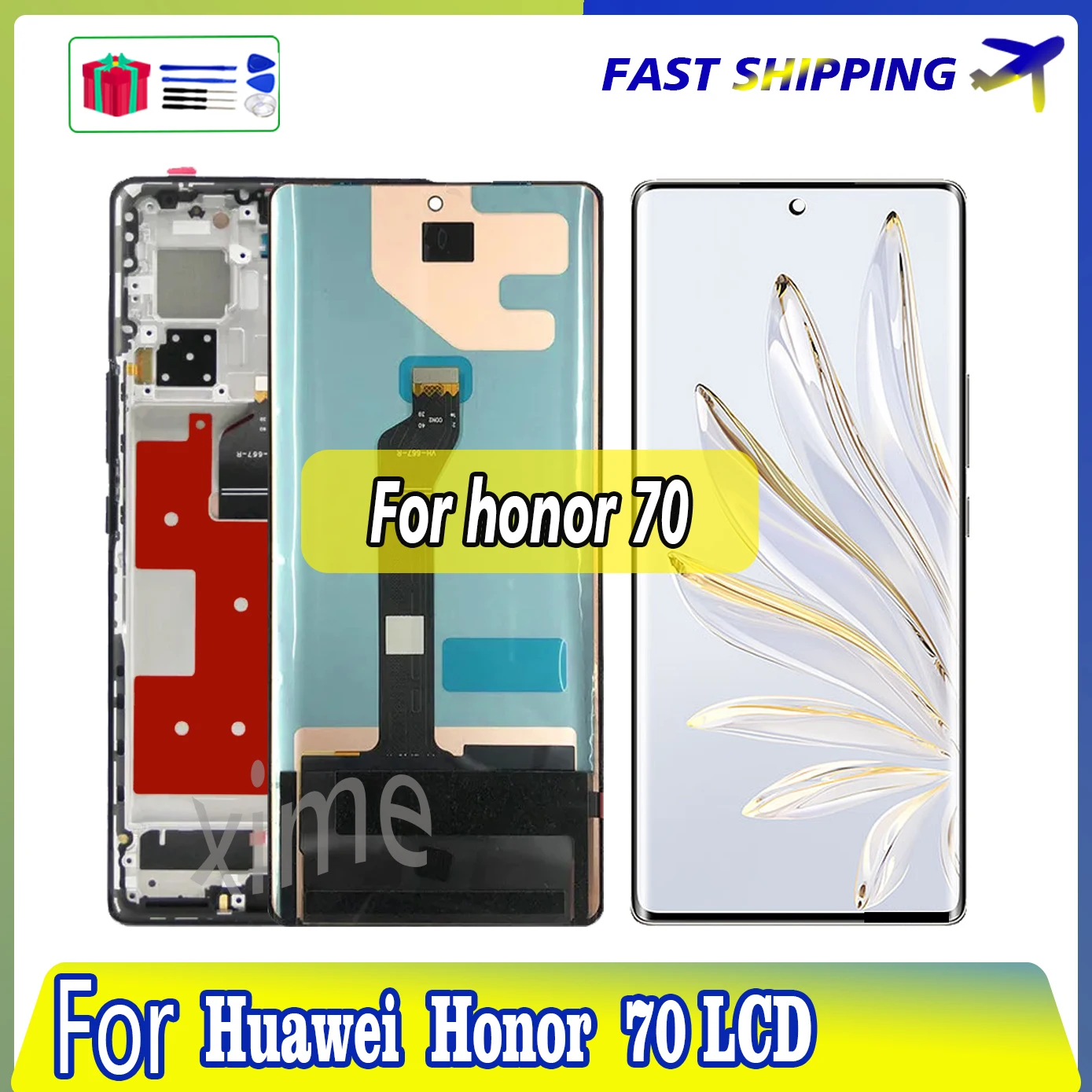 

6.67''AMOLED LCD For Huawei Honor70 LCD Display Touch Screen For Honor 70 FNE-AN00 NX9 LCD Display Digitizer Assembly Replacem