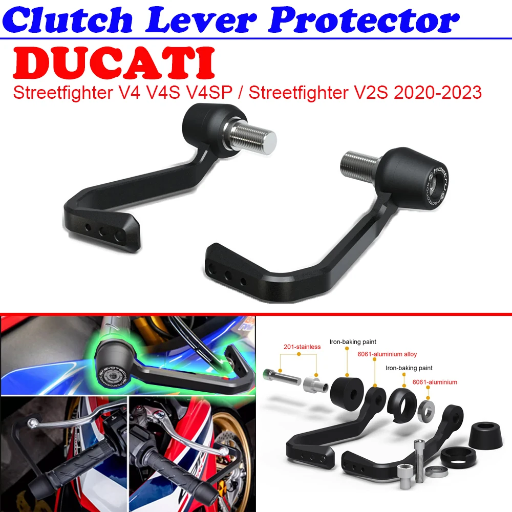 

For Ducati Streetfighter V4 V4S V4SP / Streetfighter V2S 2020-2023 Brake and Clutch Lever Protector Kit