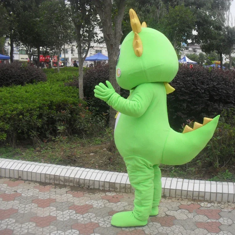 Christmas Cute Green Dragon Mascot Costume For Sale Adult Size Party Costumes Carnival Halloween Fancy Dress Costumes