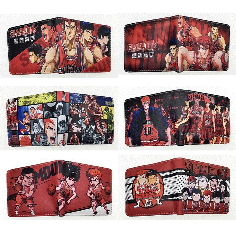 Portefeuille japonais Anime Slam Dunk, Sakuragi HanampiercKaede Rukawa, sac à main court pour hommes, enfants, étudiants