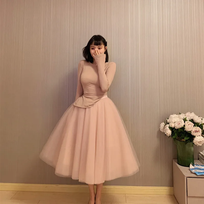 

Princ Sle Fairy Skirt High Waist Tulle Heavy Embroidery Large Swing Pink Net f Skirt Girls Day Skirt Princ Skirt