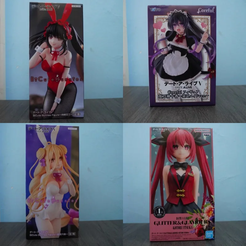 Genuine Date A Live Bicute Bunnies Figure Tokisaki Kurumi Yoshino Kotori Yatogami Collectible Anime Action Figures Model Toys
