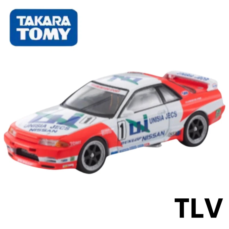 TOMICA TLV 1:64N234c SKYLINE Skyline GT-R R32 alloy die-cast car models, boys' collectible toys, gifts for friends, room decor.