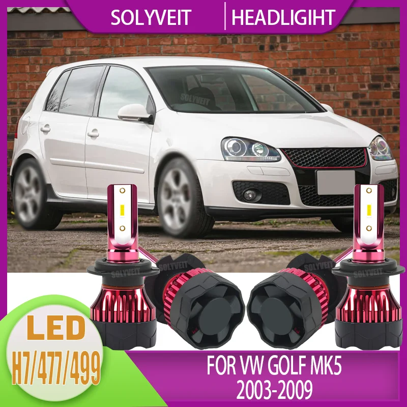 

High-Performance 499/477/H7 Car Headlight Headlamp LED Kit Waterproof For VW Golf MK5 2003 2004 2005 2006 2007 2008 2009