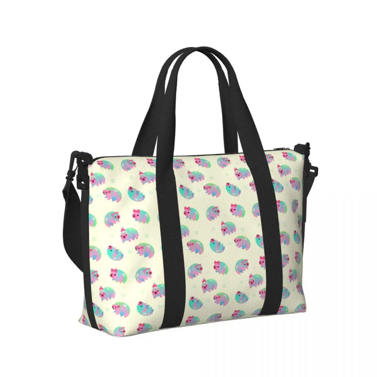 

Custom Water Bear(Tardigrades) Beach Travel Bag Large Capacity Tote Bags for Gym Yoga Women Shopping Duffle Shoulder Bag