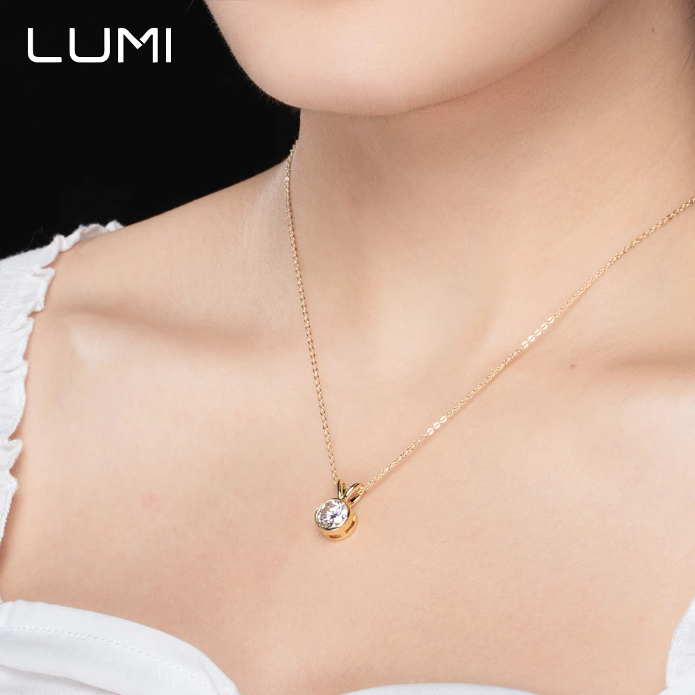 لطيف 1-2ct فقاعة شكل مويسانيتي قلادة قلادة 925 فضة لعصرية بسيطة مكتب سيدة التنقل التبعي #2