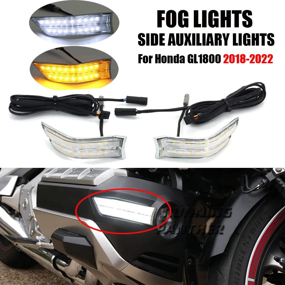 

NEWMotorcycle Parts Fog Light Side Auxiliary Light LED Decorative LightFor Honda Goldwing GL1800 2018-2022