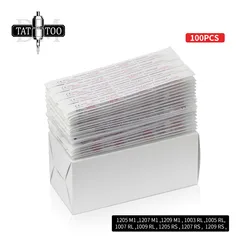 100pcs Mixed Disposable Tattoo Needles 3RL 5RL 7RL 9RL  5RS 7RS 9RS 5M1 7M1 9M1 Assorted Tattoo Needle