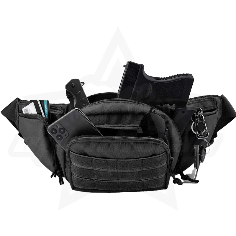 OPHIDIAN Multifunctional waist bag Outdoor cycling storage bag Portable invisible waist hanging gun bag accessory bag image 2