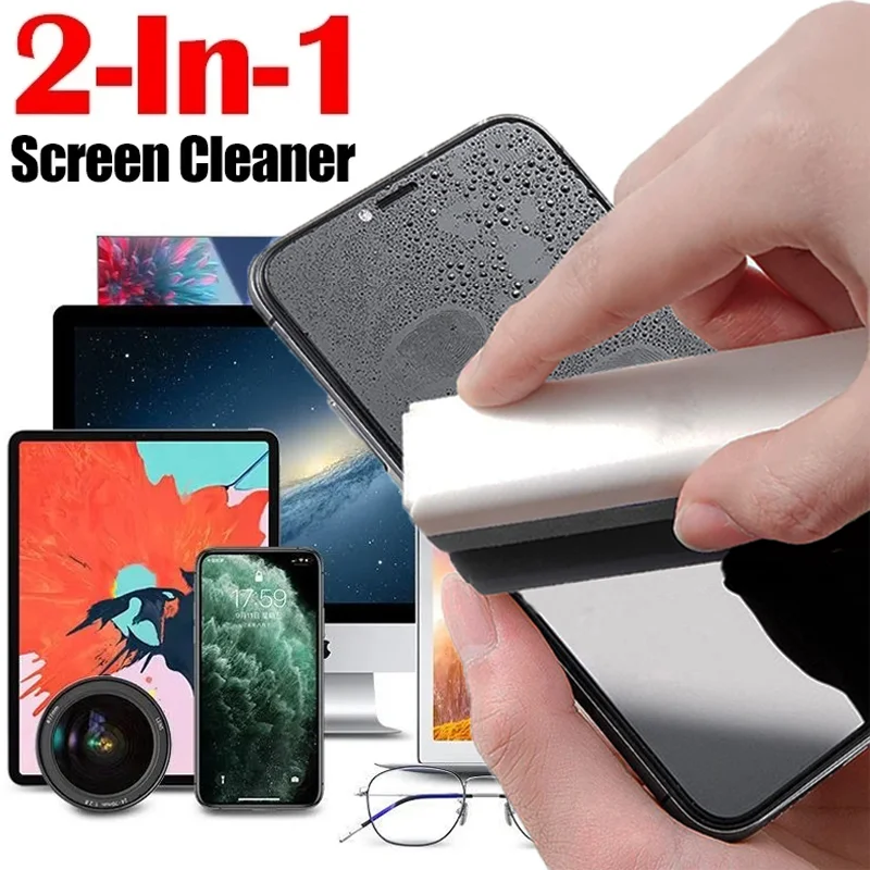 2 In1 Microfiber Screen Cleaning Spray Bottle Set Microfiber Wipes for Mobile Computers for ipad iphone Cleaning Glasses Wipes