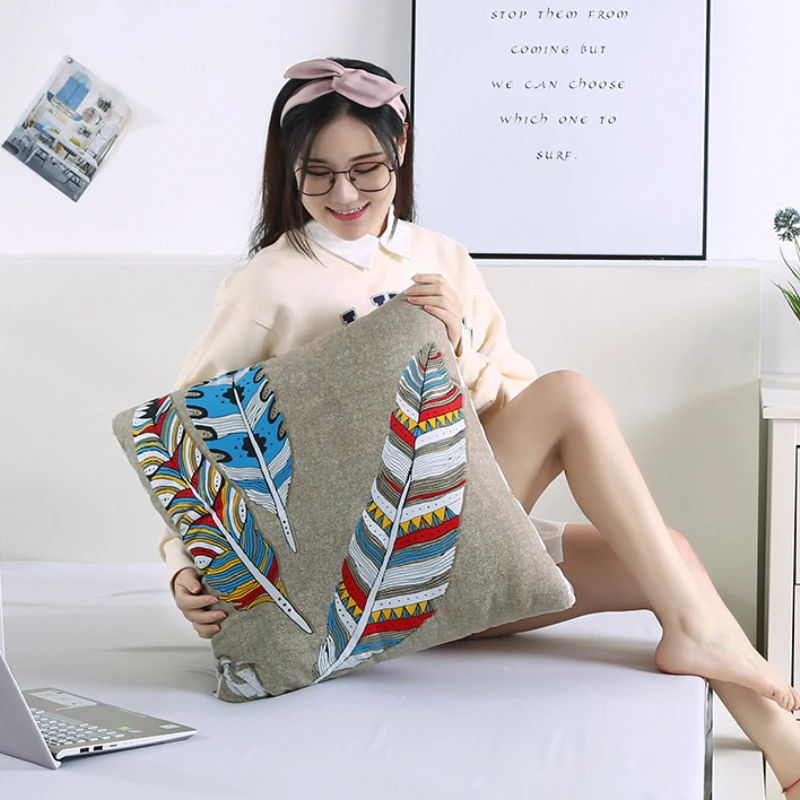 New fashionable and comfortable with sleeves lazy quilt pillow quilt, multi-functional two-in-one dual-purpose pillow quilt