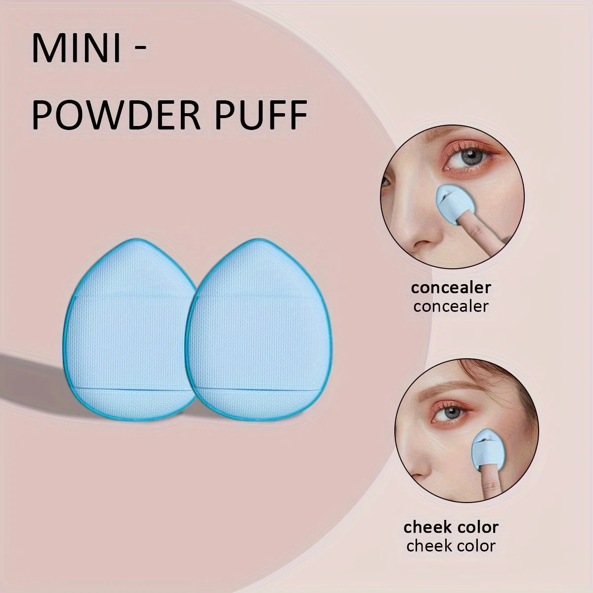 5 إسفنجات تجميلية لبودرة أساس الوجه الرطبة والجافة، منتفخة بودرة كونسيلر ناعمة، بيضة بودرة من جلد الغزال