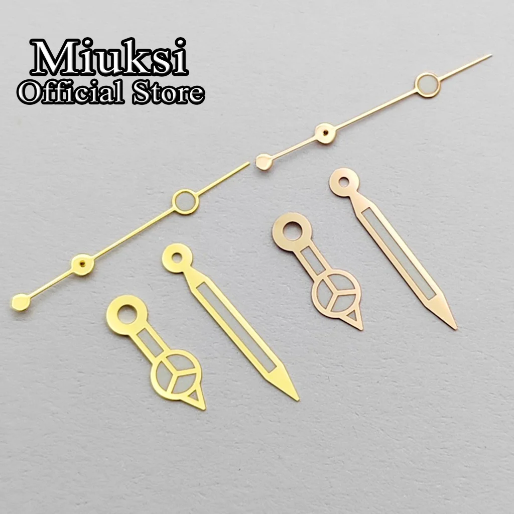 Miuksi VH31 Uhrzeiger Roségold/Silber/Gold passend für VH31 Uhrwerk grün leuchtendes Zubehörteil – Detail 2