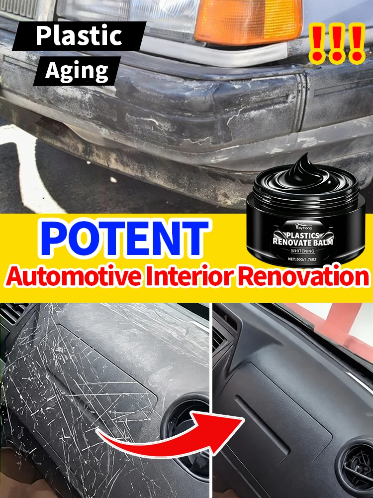 Car Interior Plastic Leather Scratch Repair Paste Anti-Aging Paste Automotive Tires Seats Steering Wheel Polishing Renovator set