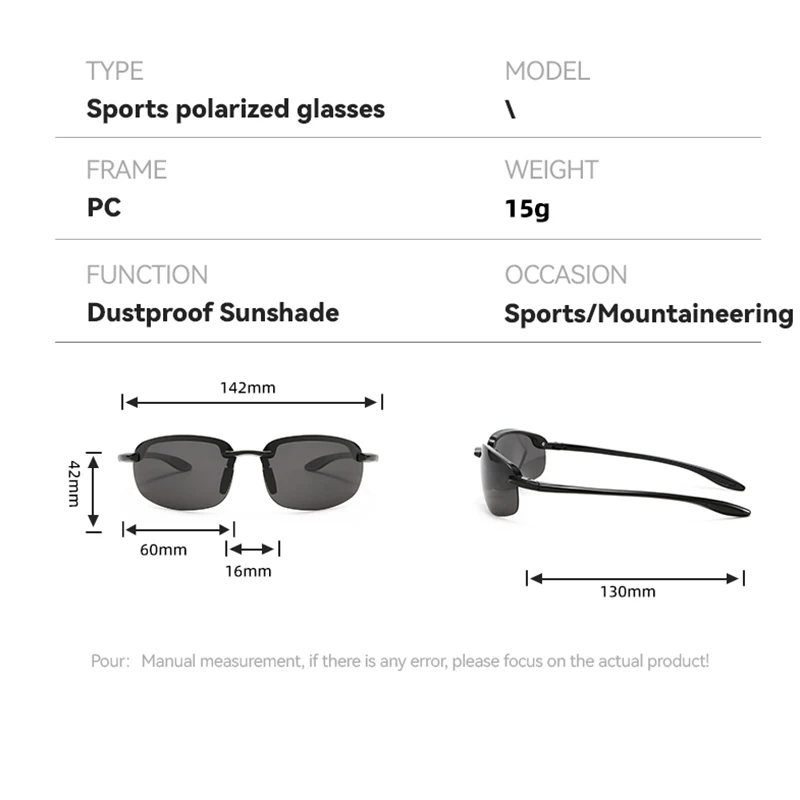Neue TR90 Polarisierte Sonnenbrille Outdoor-Angelbrille UV-Schutz für Autofahren, Golf, Radfahren Unisex – Detail 11
