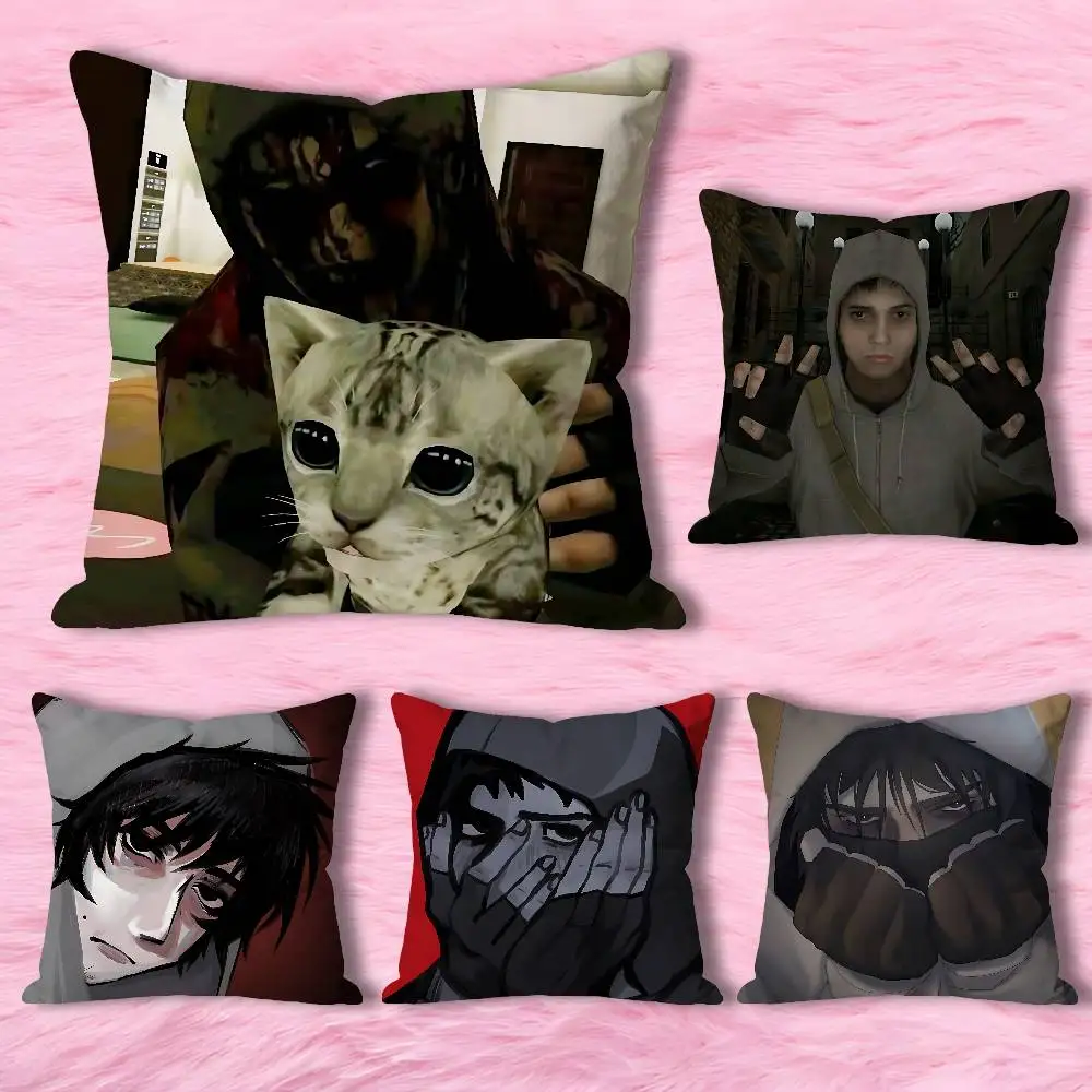 Game C-Cry of F-Fear Anime Celebrity Merchandise All-Match Printed Pillow Case Sofa Car Office Room Decoration Protector