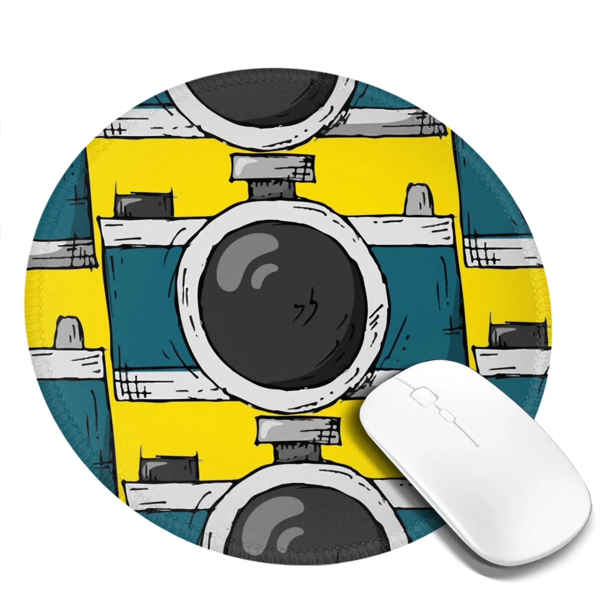 Retro Classic Blue Green Camera Mouse Pad Computer Keyboard Mouse Mat Gamer PC Laptop Desk Mat Office Accessories Table Mats