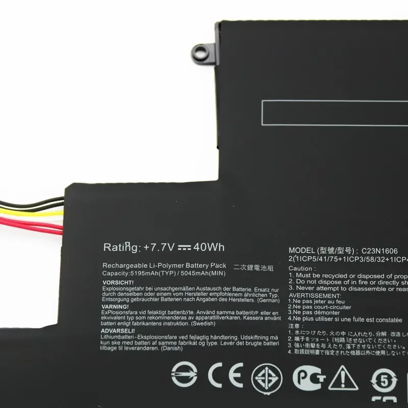 Imagem -06 - Bateria do Portátil para Asus Zenbook Ux390ua Ux390ua1a Ux390 Ux390ua1a Ux390uak C23pqch 7.7v 40wh C23n1606